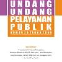 Image of Undang undang pelayanan publik